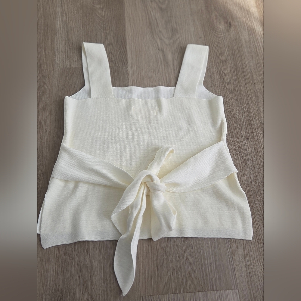 Anthropologie White Crop Top - Picture 3 of 4